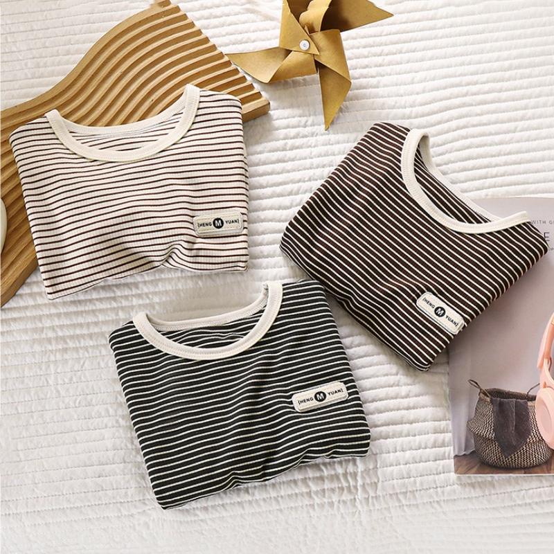 Kinder Sweatshirt für Kleinkind Streifen Jungen Mädchen Oberteil Kleidung Herbst Baumwolle Langarm T-Shirt Kinderkleidung Jungen Mädchen Kleidung Frühling Herbst