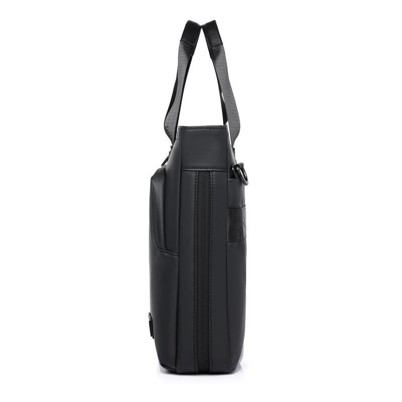 Men's Business Briefcase Large Capacity Expandable Computer Bag Shoulder Crossbody Handbag