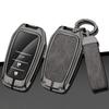 Leather Car Key Case Cover Shell For Toyota Yaris Cross Hilux Innova Fortuner Camry Land Cruiser 200 300 Prado Crown Tlk 200