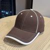 New stylish plain brimmed baseball cap with wide brim for spring and autumn, unisex, curved brim, fashionable and versatile