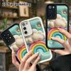 Phone Case: 2D Flat, Suitable for Samsung Galaxy A34 A35 M05 M06 S20 S22 S21 FE Plus 5G Protective Case, Cloud Rainbow, Perfect Christmas and Hallowee