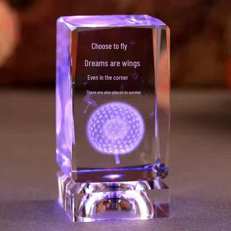 Romantic Rose Night Light: Crystal Ornament and Valentine's Confession Gift