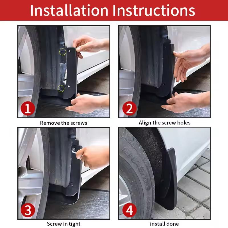 For Mazda 3 2011-2015 2012 Automotive Tire Mudguard Waterproof Prevent Mud Splashing Car Mud Flaps Fender Trim 4pcs Accessories