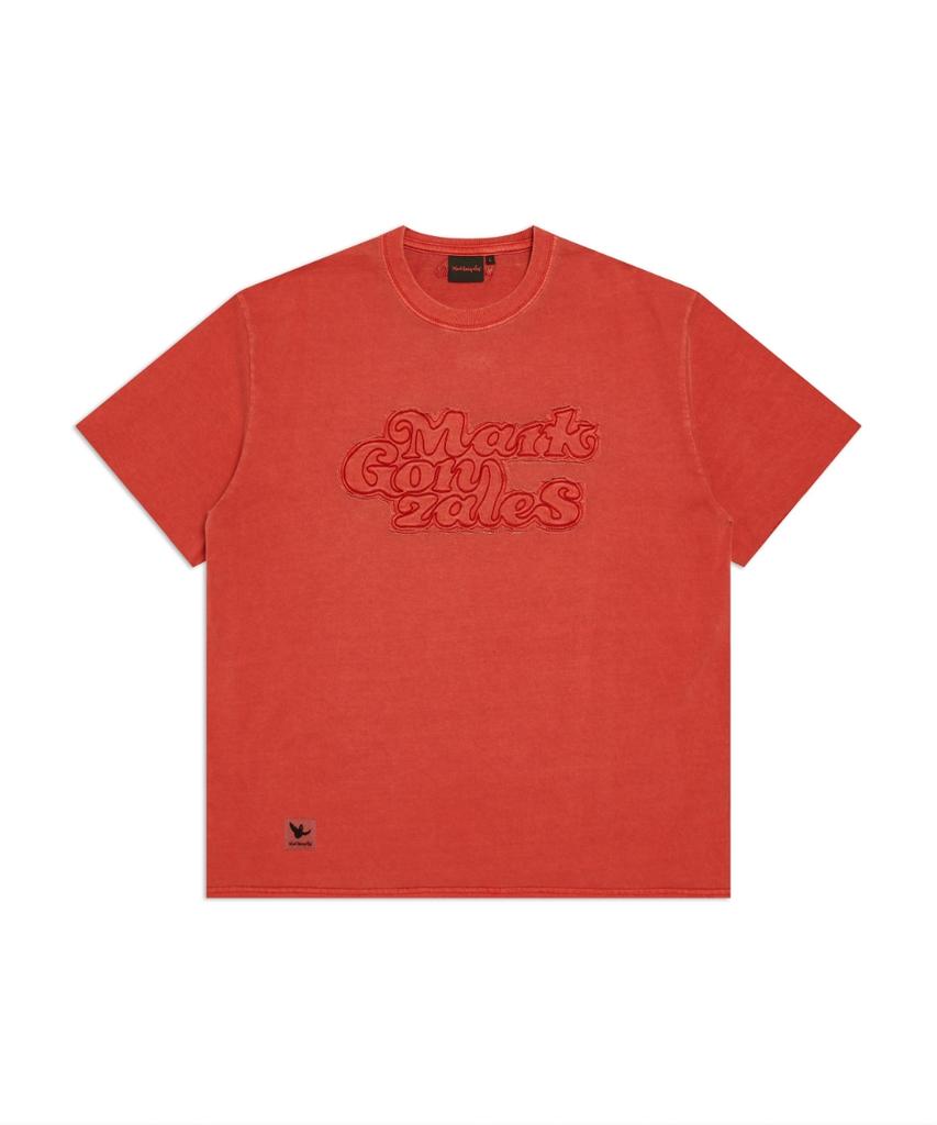 MARK GONZALES Mg Applique Pigment Short Sleeve T-Shirt - Red