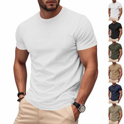 Mens Quick Dry Workout Shirts Short Sleeve Solid Color Casual Basic Summer T Shirt Top