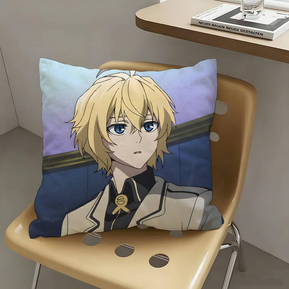 1pc Mikaela Hyakuya Anime Seraph Of The End Pillow Case Fashion Square Pillowcase Bedroom Sofa Room Ins Decoration Leisure