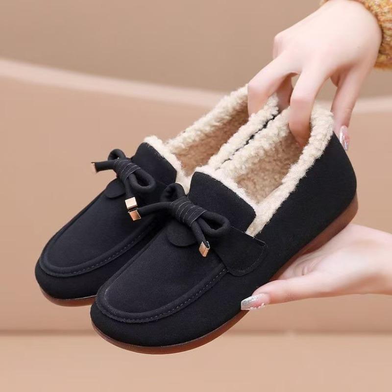 New cotton shoes women's winter velvet warm Doudou shoes fashion versatile shoes non-slip soft-soled cotton boots thickened