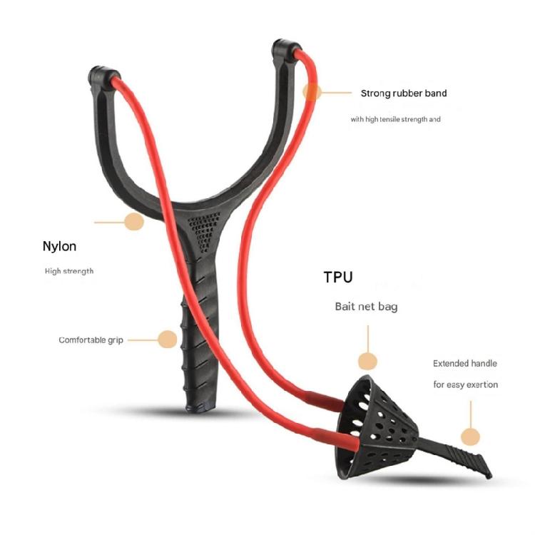 Tragbarer Angelköder-Werfer Outdoor-Werkzeug Angelköder-Ziehschleuder Fischfutterspender Köderhalter Schleudern
