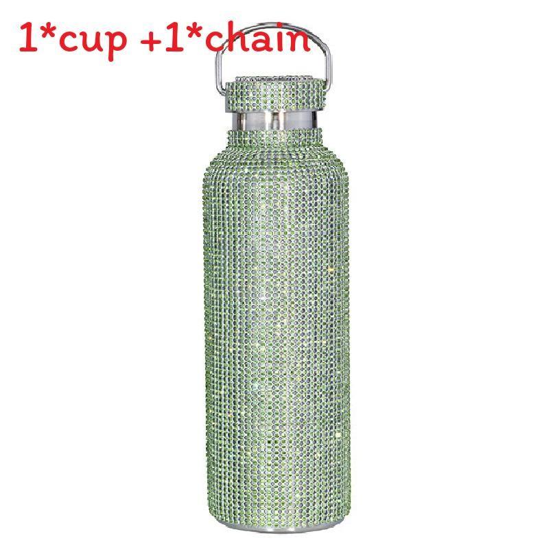 Diamond Water Glitter Bottle Stainless Steel Thermal Bottle Refillable Water Cup