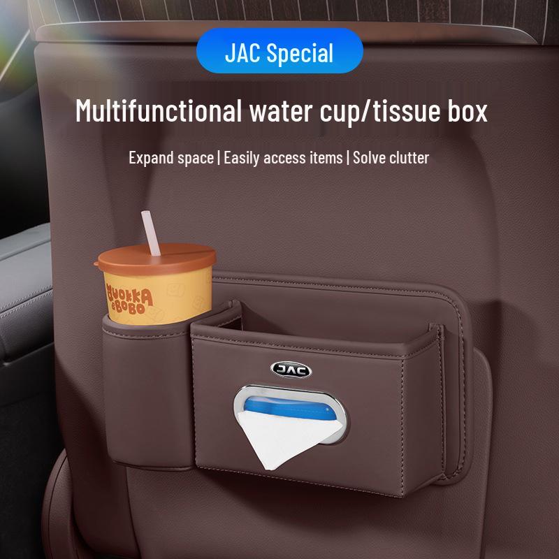 Multi-Functional Tissue Box & Cup Holder for JAC Refine RF8 Y3 X8 M3 E3 T8 QX L5