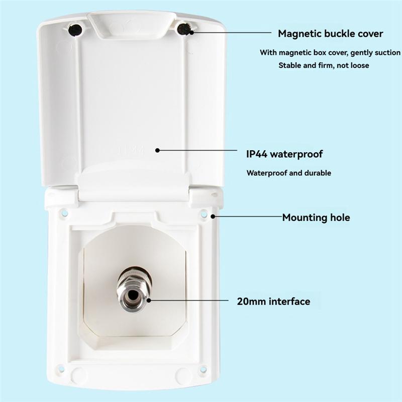 Ac29-RV Caravan Accessories Water Inlet Outlet Hatch Filter Lockable Cover With 20Mm Adapter Nozzles For Boat Marine RV Car