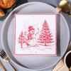 20pcs/Pac 33*33cm 2-Ply Disposable Party Napkin Christmas Pattern