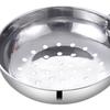 Stainless Steel Large Hole Colander with Long Handle Pasta Vegetable Strainer for Gnocchi Noodles Dumplings Rust-Proof Dishwasher Safe Multi-Purpose
