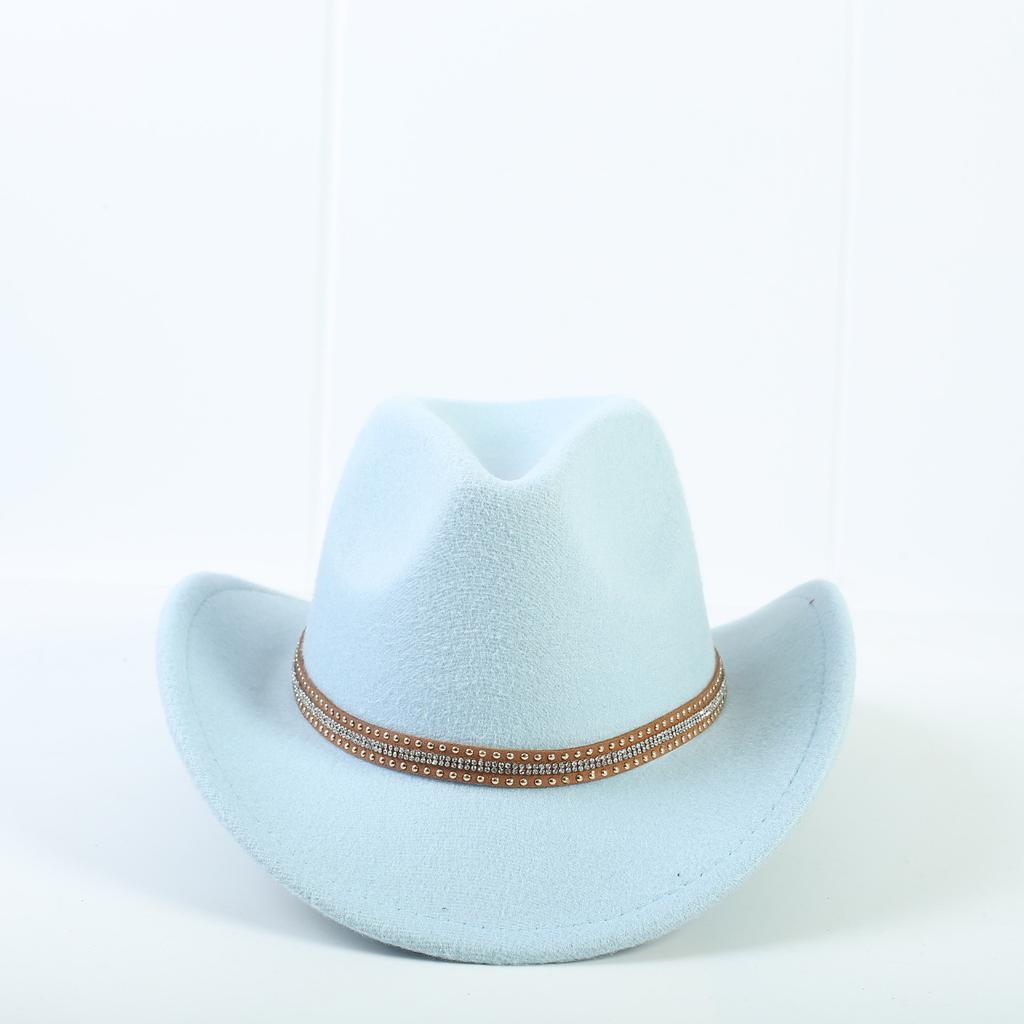 Popular European and American fashion western cowboy hats, classic commuter woolen jazz hats for men and women