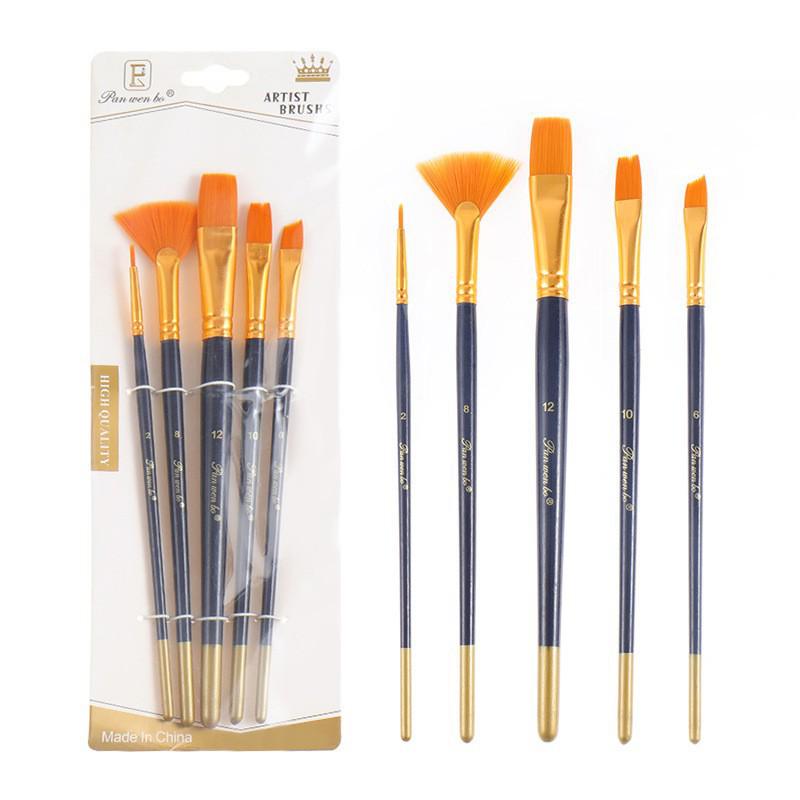 Set di 6 pennelli per pittura in nylon cross-border con gesso ad acqua e materiali artistici fai da te