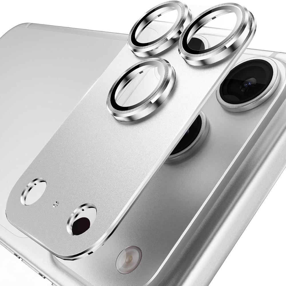 2 Sets Luxury Metal Camera Lens Protector for iPhone 17 16 15 14 Pro Max Aluminum Alloy Camera Film Original Color Tempered Glass Lens Protector