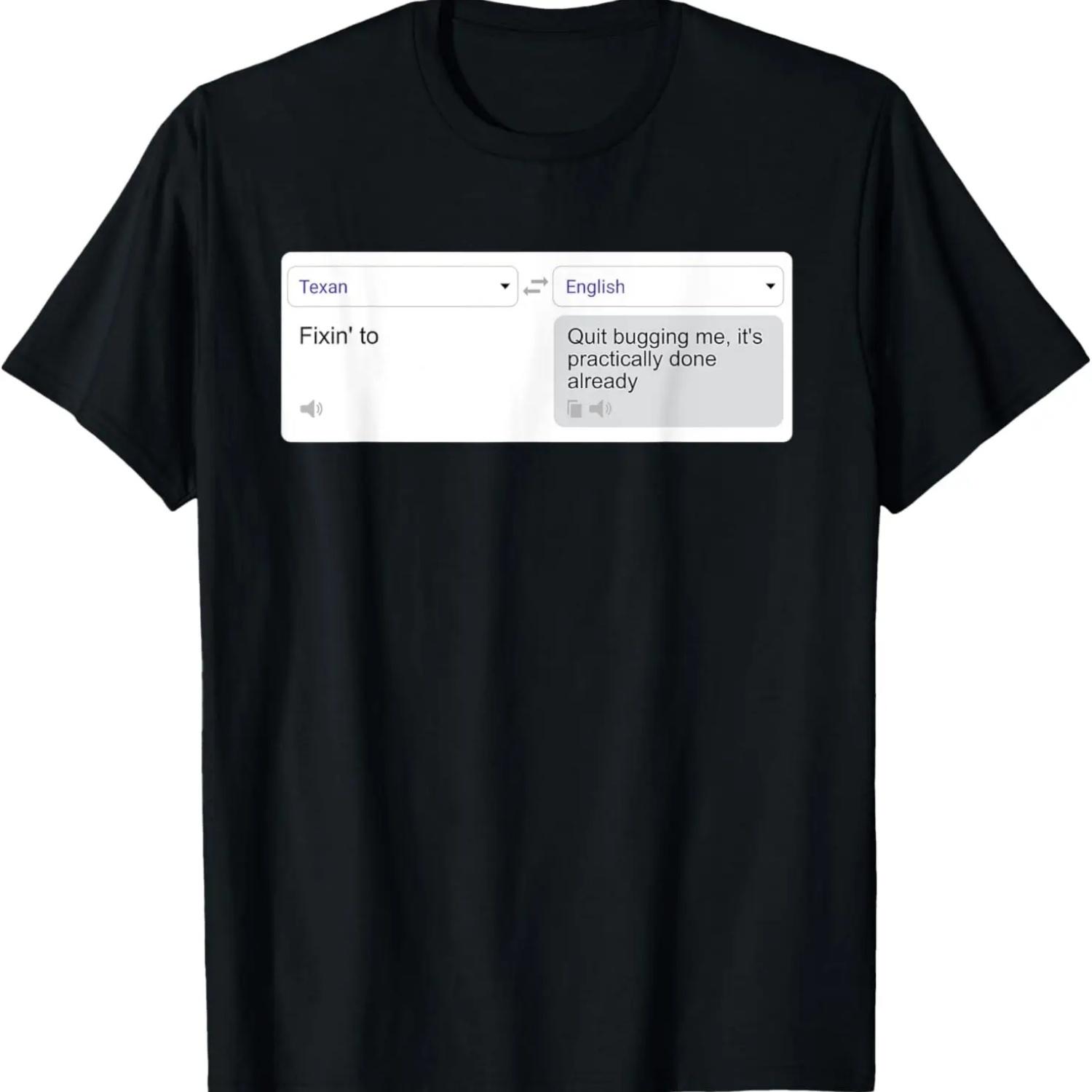 Fixing To Texas Saying Translation for Texan Men Women T-Shirt S чёрный