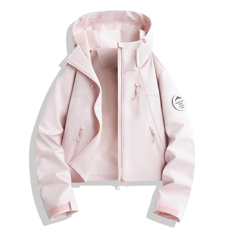 Outdoor Jacket Women's Windproof Waterproof Loose Casual Fashion Versatile Mountaineering Suit Soft Shell Jacket Couple Autumn and Winter