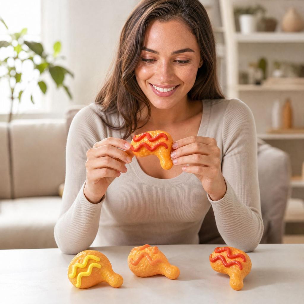 Creative Chicken Drumstick Shaped Toy, Assorted Styles, Stress for Adults and Teens