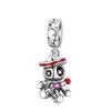 Halloween Copper Skull Charm Luminous Pumpkin Ghost Clown Bead Pendant Ring Necklace Bracelet Diy Jewelry Gift