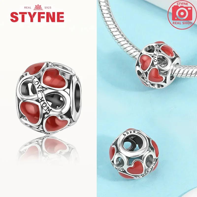 Copper Romantic Couple Love Heart Beads Valentine'S Day Charms Bead Fit Original Bracelets Fine Diy Jewelryfor Women Gift