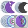 3x Silicone Calendar Disc Mold Moon Calendar Mold Perpetuals Calendar Disks Mold Rotatable Circular Wall Hanging Decor