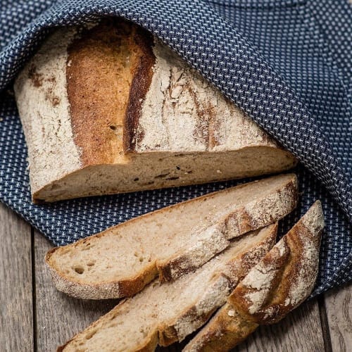 Georg Jensen Damask Egyptian Tea Towel, Cotton, Deep Blue, EGYPT