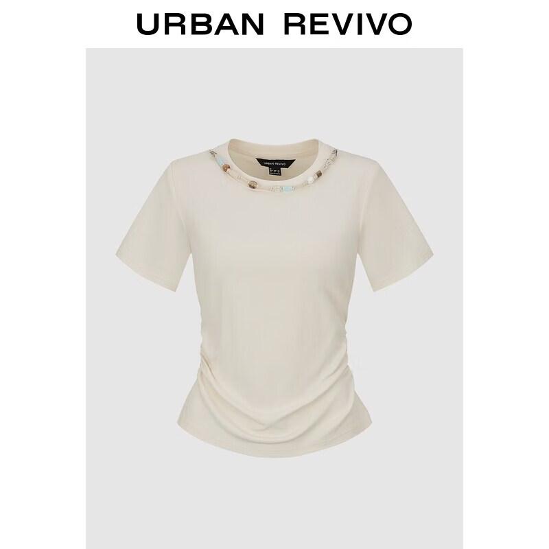 

UR2026 Women s Short Sleeve Beaded T-Shirt XL
