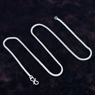 Cadena de Plata Hecha a Mano Cadena de Plata de Ley 925 Cadena de Joyería Para Colgantes Cadena de Plata Para Colgante