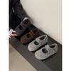 Mary Jane Mao Mao shoes shoes 2025 autumn and winter velvet gray single shoes platform Birkenstocks