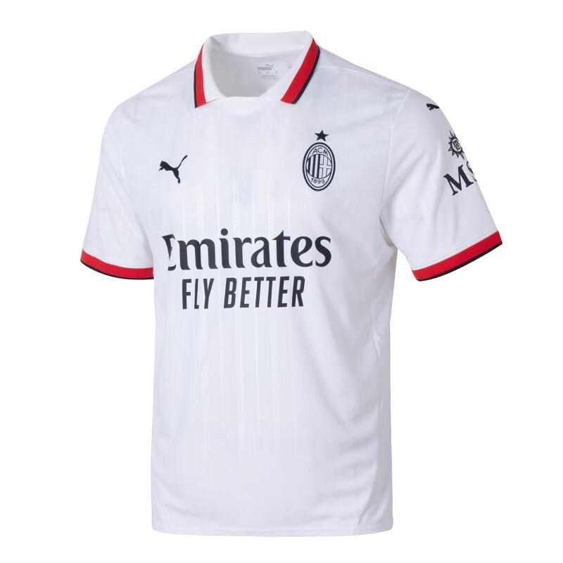 

Puma Acm Away Уличная Мода Джерси Логотип Принт Буква Дышащая Влагоотводящая Футболка с Коротким Рукавом Мужские Топы Белая 77501502 S