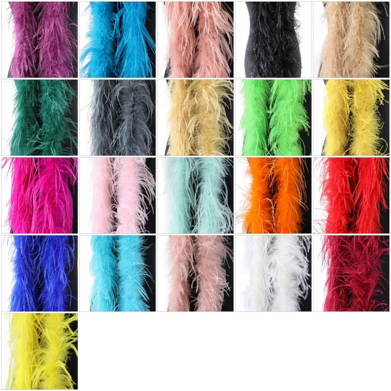 Stylish Ostriches Plumage Neck Wrap For Outfits And Home Decoration
