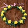 Sweet Girls Women Bridal Rose Flower Crown Headband Wreath Party Wedding Bridal Garland Hairband Headwear