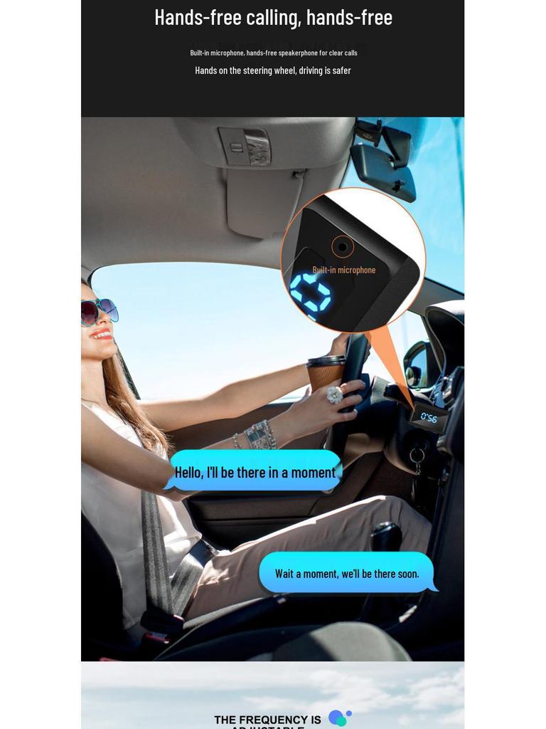 USB Bluetooth Aux 5.3 Receiver: Lossless Sound MP3 Player & FM Transmitter for Car Radio