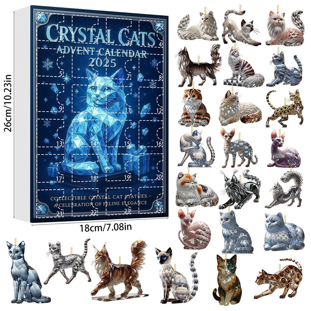 Animal Christmas Series Acrylic Wall Hangings With 24 Parts For Holiday Party And Celebration