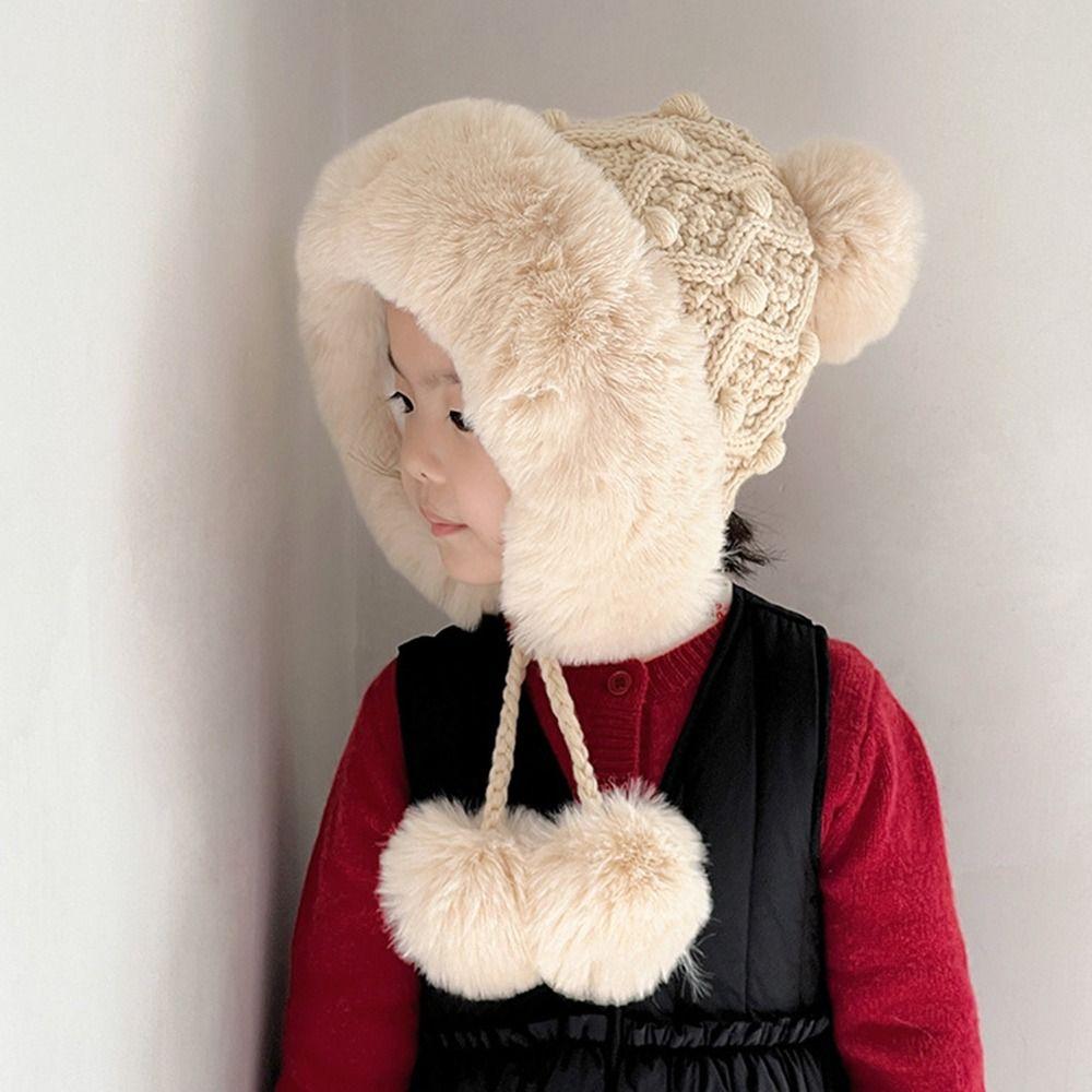 Căciulă Schi Îngroșată Rezistentă la Vânt Căciulă Caldă pentru Copii Căciulă Beanie Drăguță pentru Iarnă pentru Copii în Aer Liber