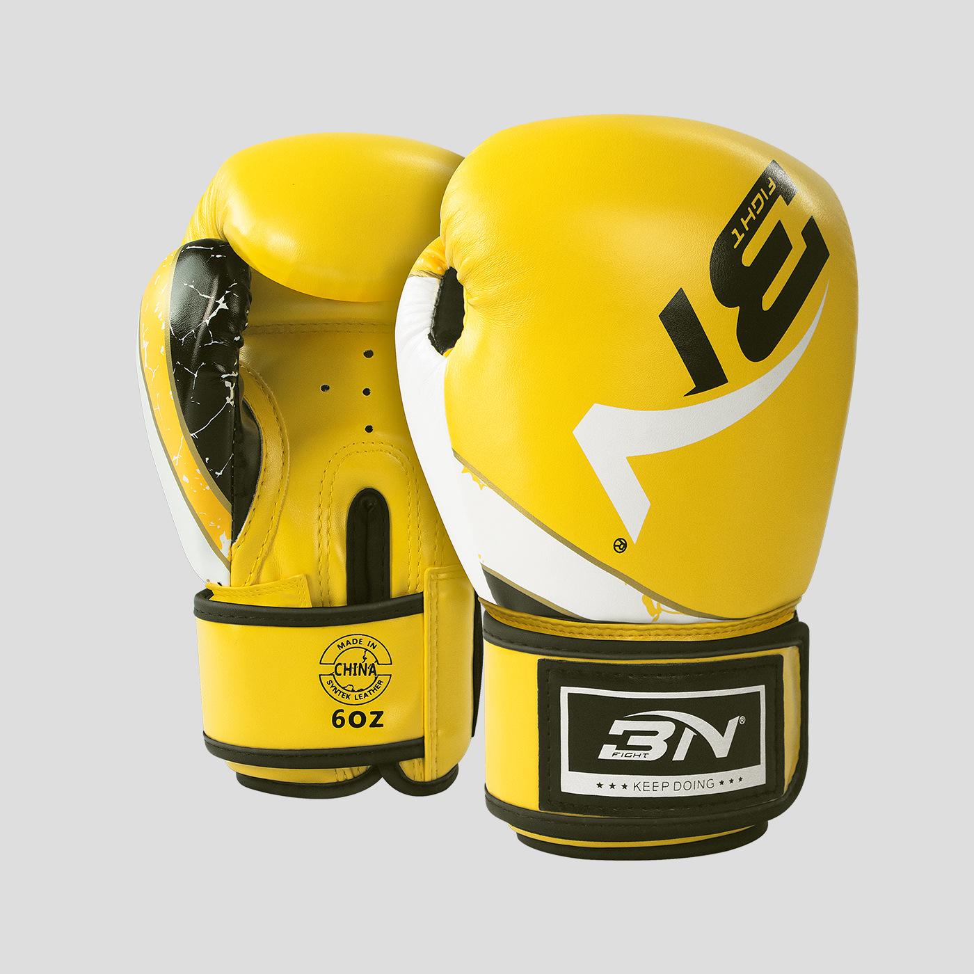 

BN Kids Boxing Gloves for Training and Sparring - Unisex Youth Combat Sports Gear 6OZ (for children ages 3-6) жовтий