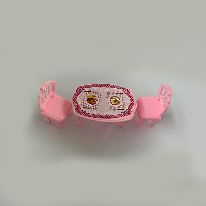 Simulation Small Furniture Children Play House Toys Miniature Bathroom Outdoor Dining Room Bedroom Scene Mini Furniture