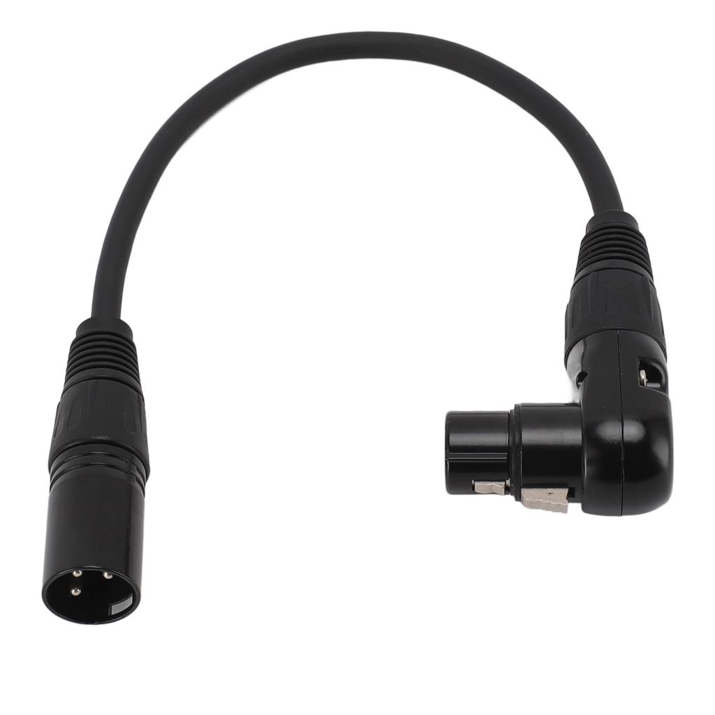 Ongwan XLR Microphone Extension Cable Adapter, Right Angle XLR To Straight XLR Cable, PVC (1 Meter3.3 Feet)