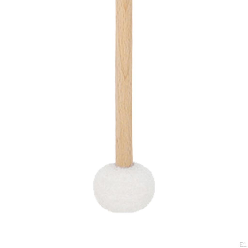 Wool Felt Drumstick Drum Mallet 15.35'' Length Bright and Clear Sound Bass Percussion