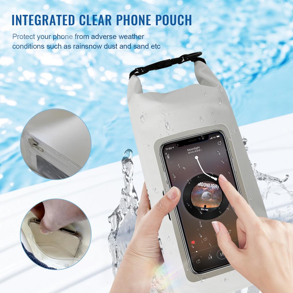 Sinodiving 2L Lightweight PVC Waterproof Multisport Dry Bag Promotion Gift Floating Sport Backpack Phone Case Taiwan Model