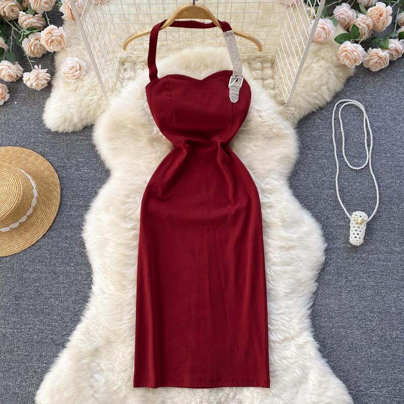 

RUGOD 2022, летняя новая версия шикарного дизайна, с висячим воротником и талией, утягивающее сексуальное платье в стиле хип в западном стиле, французское платье