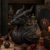 Medieval Fantasy Room Decor Dark Dragon Collectible Duck, Gothic Resin Statue for Home Decor, Hand-Painted Detailed Gift Mythical Figurine,
