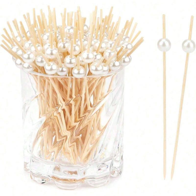 Fruit Skewers, Bamboo Sticks, Flower Picks, Fruit Kabobs, Creative Art Toothpicks, Cocktail Decorated Bamboo Sticks, Cake & Burger Art Forks