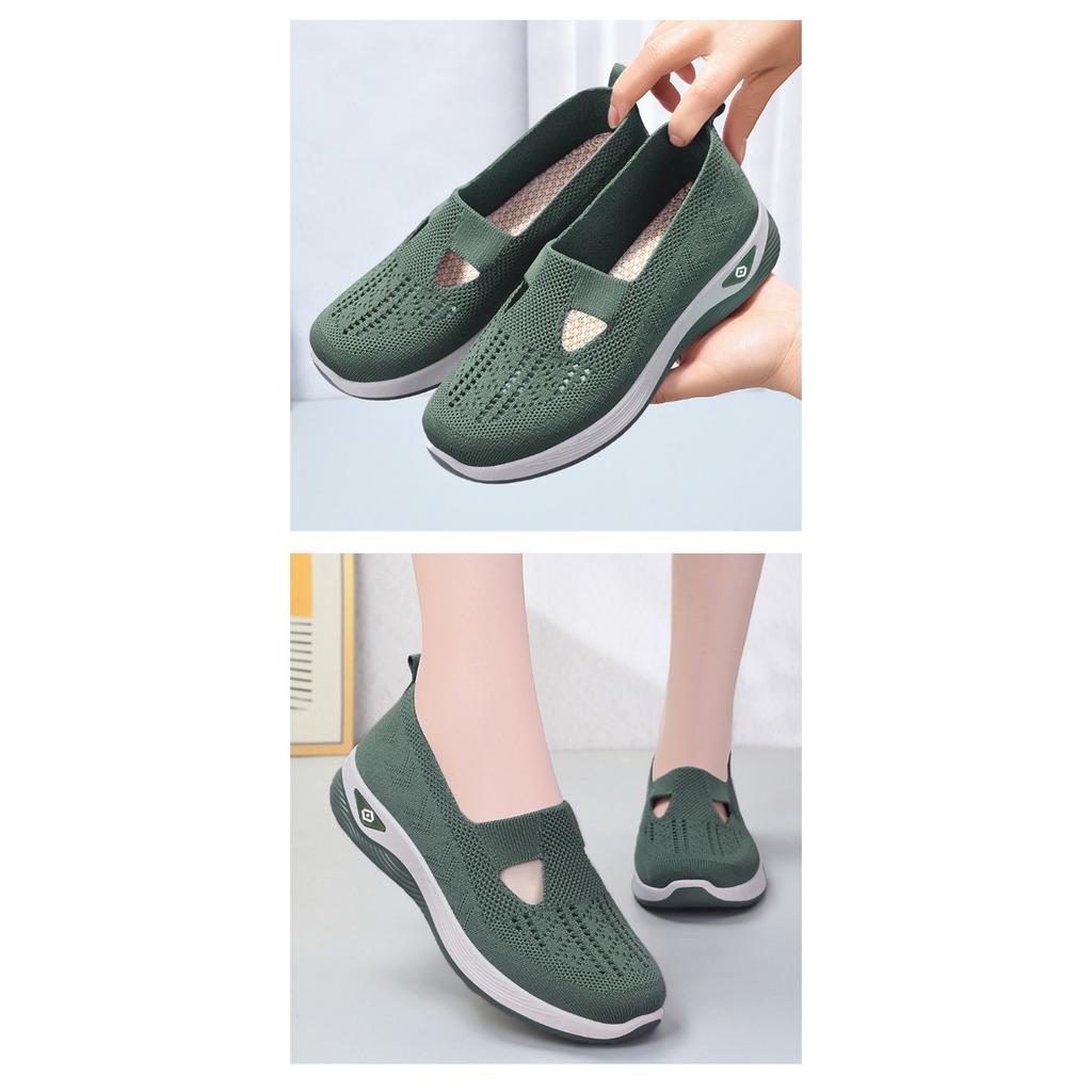 Damen Übergröße Schuhe mit weichen Sohlen, nicht ermüdend beim Auftreten. Mesh Atmungsaktive Stoffschuhe