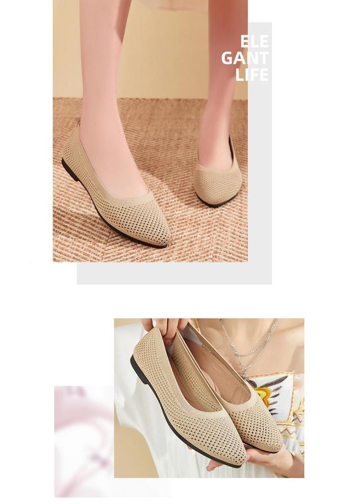 Women's Breathable Knit Loafers - Soft Sole, Slip-On, Casual Summer Flats
