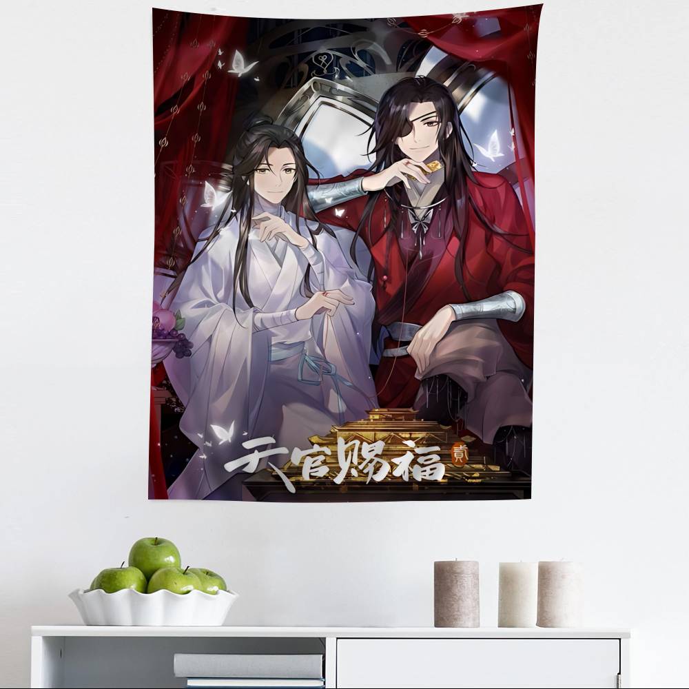 Tian Guan Ci Fu Hippie Wall Hanging Tapestries Art Science Fiction Room Home Decor Kawaii Room Decor