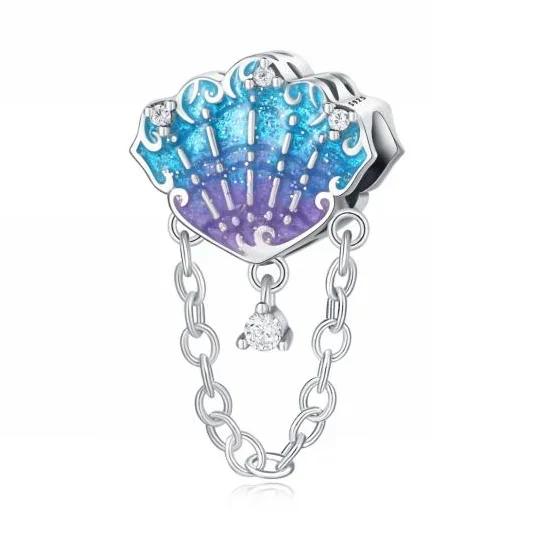 Copper Original Sea Shell Starfish Mermaid Charm Beads Fit Bracelet Charms Bead Jewelry Women Fine Jewelry Gift