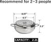 Stainless Steel Deep Fryer Pot, Frying Chicken Pot, Tempura Deep Fryer with a Thermometer and a Lid, Japanese Style Te