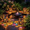 Solar Sunflower Garden Lantern Metal Outdoor Hanging Light Waterproof Energy-Saving Tabletop Light for Patio Pathway Decor